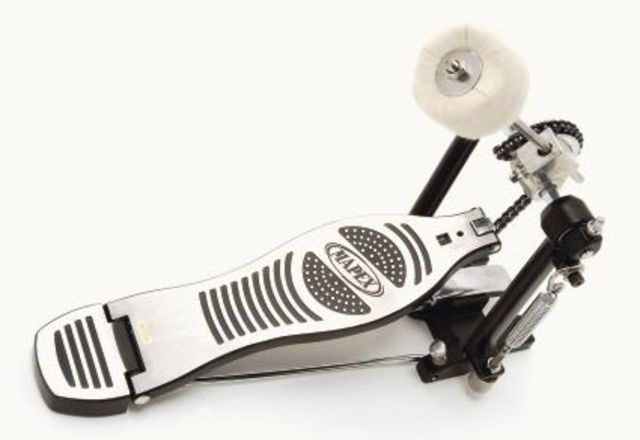 blank The bass drum pedal.